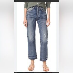 Citizens of Humanity Gia High Rise Ankle Straight Leg Jeans 27 Distressed